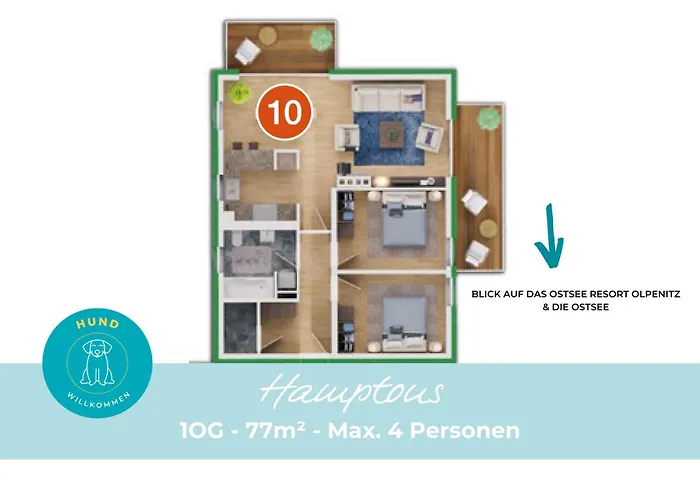 Hamptons 1 Og, Balkon, Tiefgarage Appartement