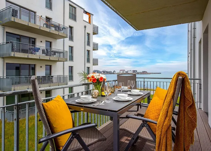 Appartement Hamptons 1 Og, Balkon, Tiefgarage Olpenitz